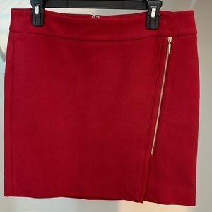 Dark red wool skirt